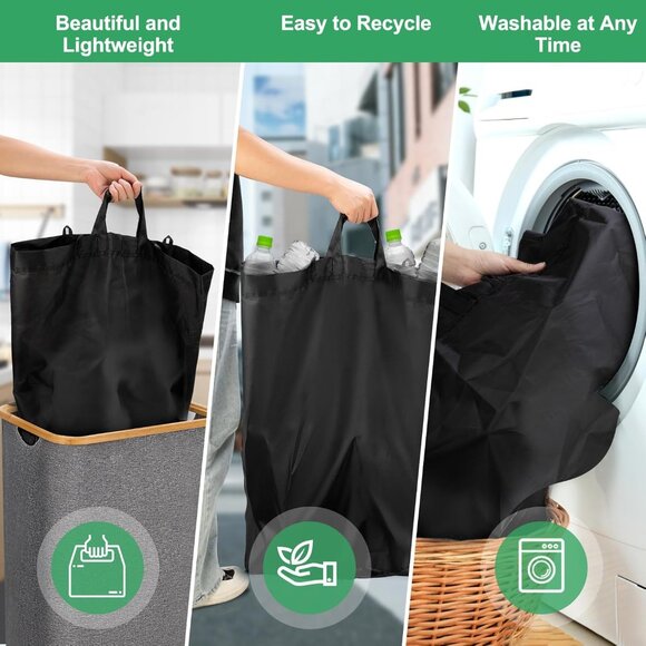 Grey Recycling Bin 100L for Kitchen Indoor Home - Picture 2 of 4